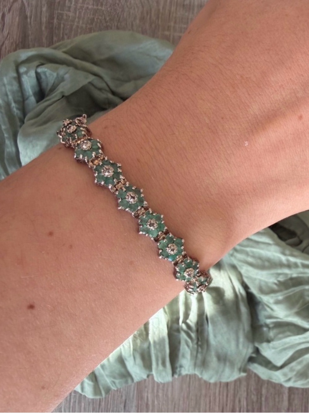 Vintage emerald bracelet.